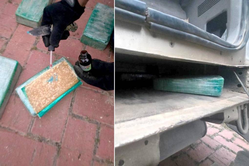 En este lugar se encontraban los paquetes de droga. En este lugar se encontraban los paquetes de droga.