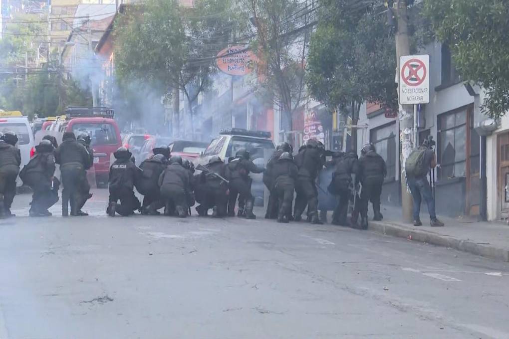 Los conflictos de los ùltimos dìas se centraron en La Paz, en zonas aledañas al TSE Los conflictos de los ùltimos dìas se centraron en La Paz, en zonas aledañas al TSE