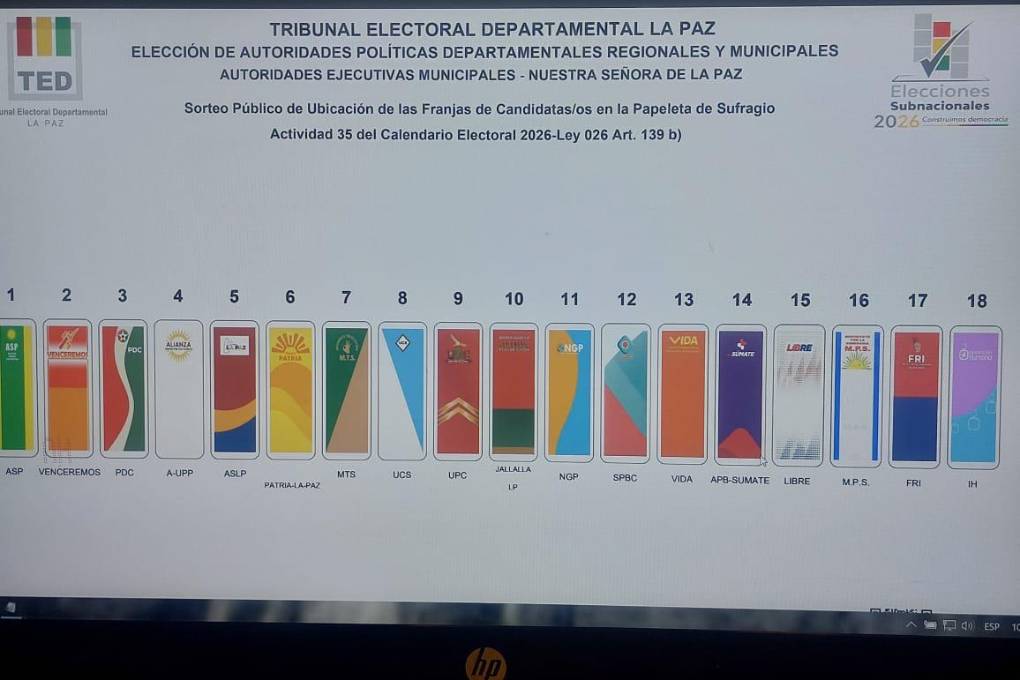 Papeleta para la Alcaldía de Nuestra Señora de La Paz
