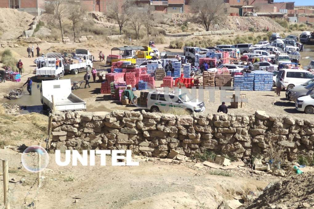 Los productos acopiados en la frontera.