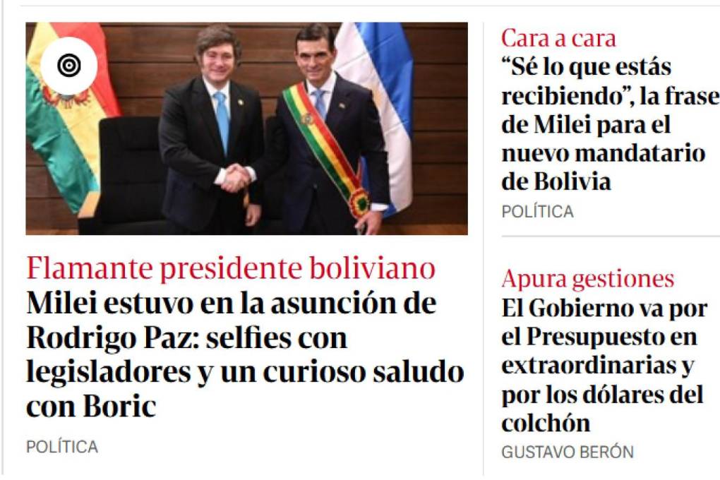Notas de El Clarín.
