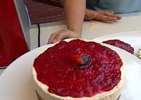 El resultado de la receta “cheesecake de frutillas sin horno”